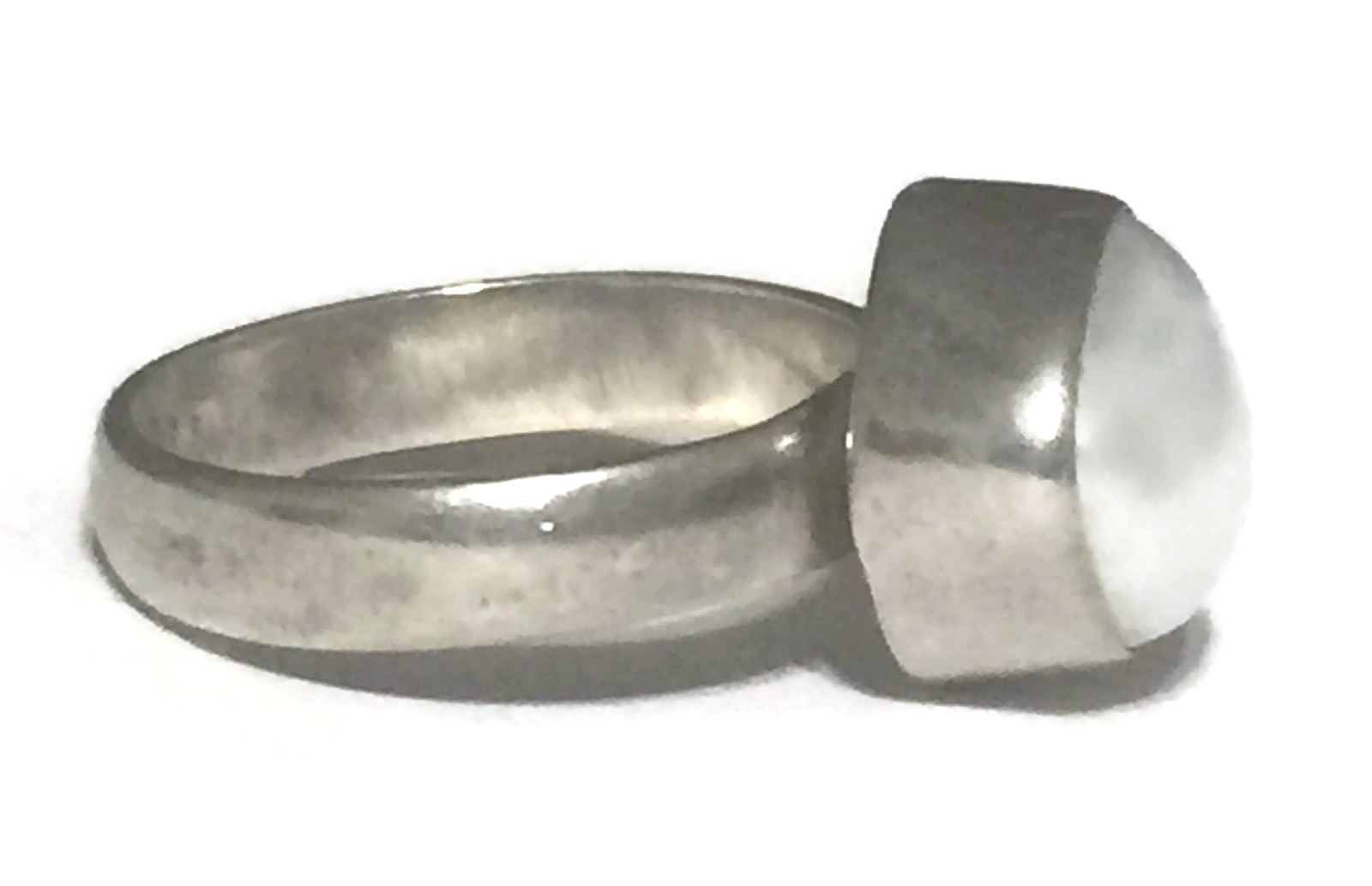 Vintage Pearl Sterling Silver Pinky Midi Southwest Ring Size 6  4.2g