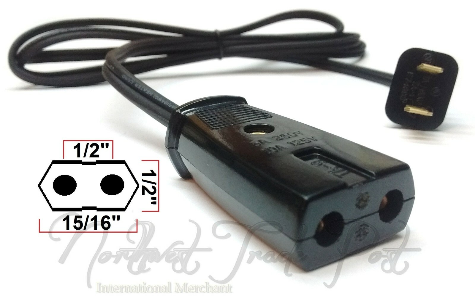 Royal Rochester Replacement Power Cord for Vintage Waffle Maker Iron 1/
