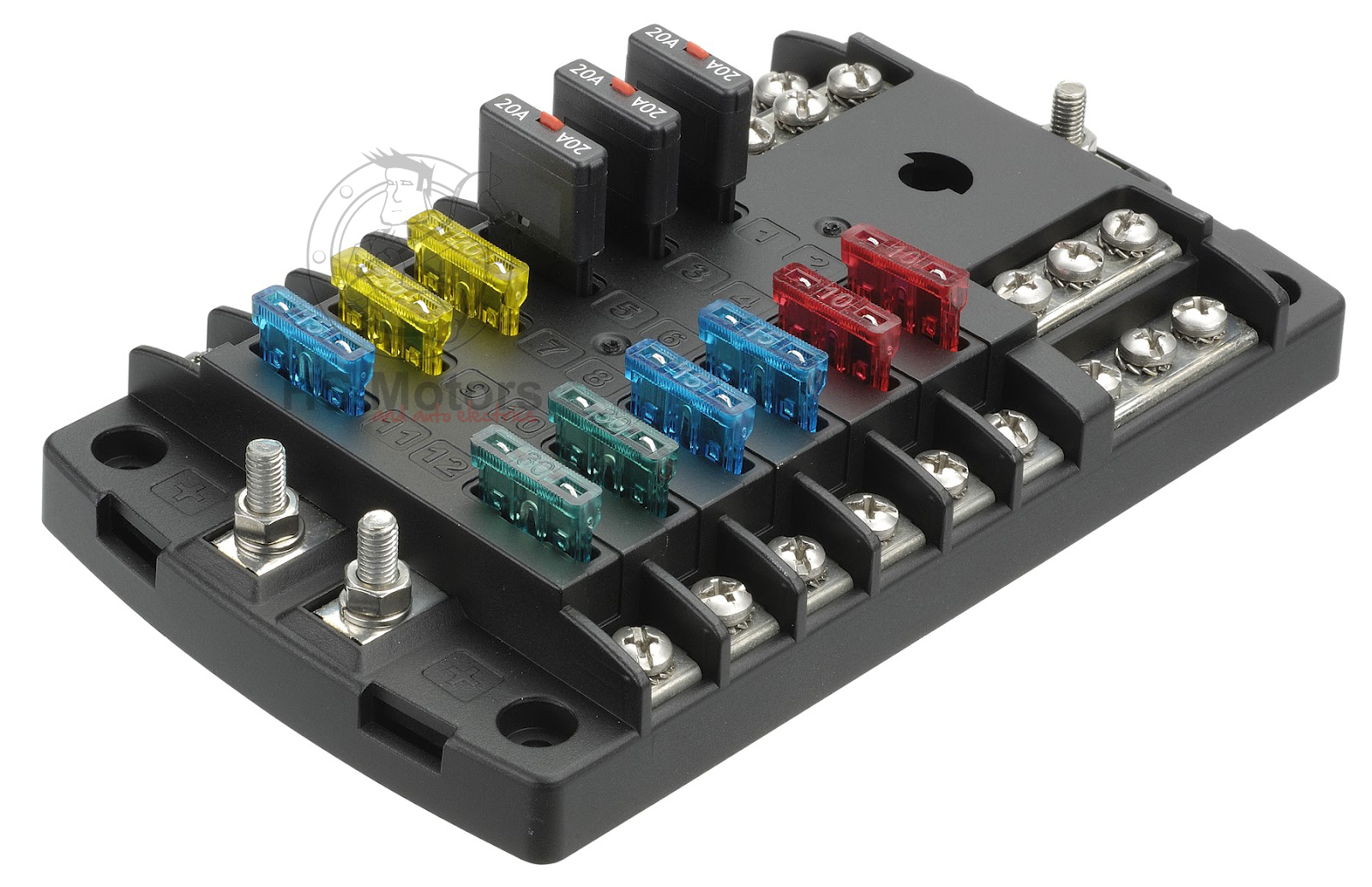 NARVA 12 Way Fuse Box, Suits Standard ATS & Circuit ... 10 way blade fuse box 