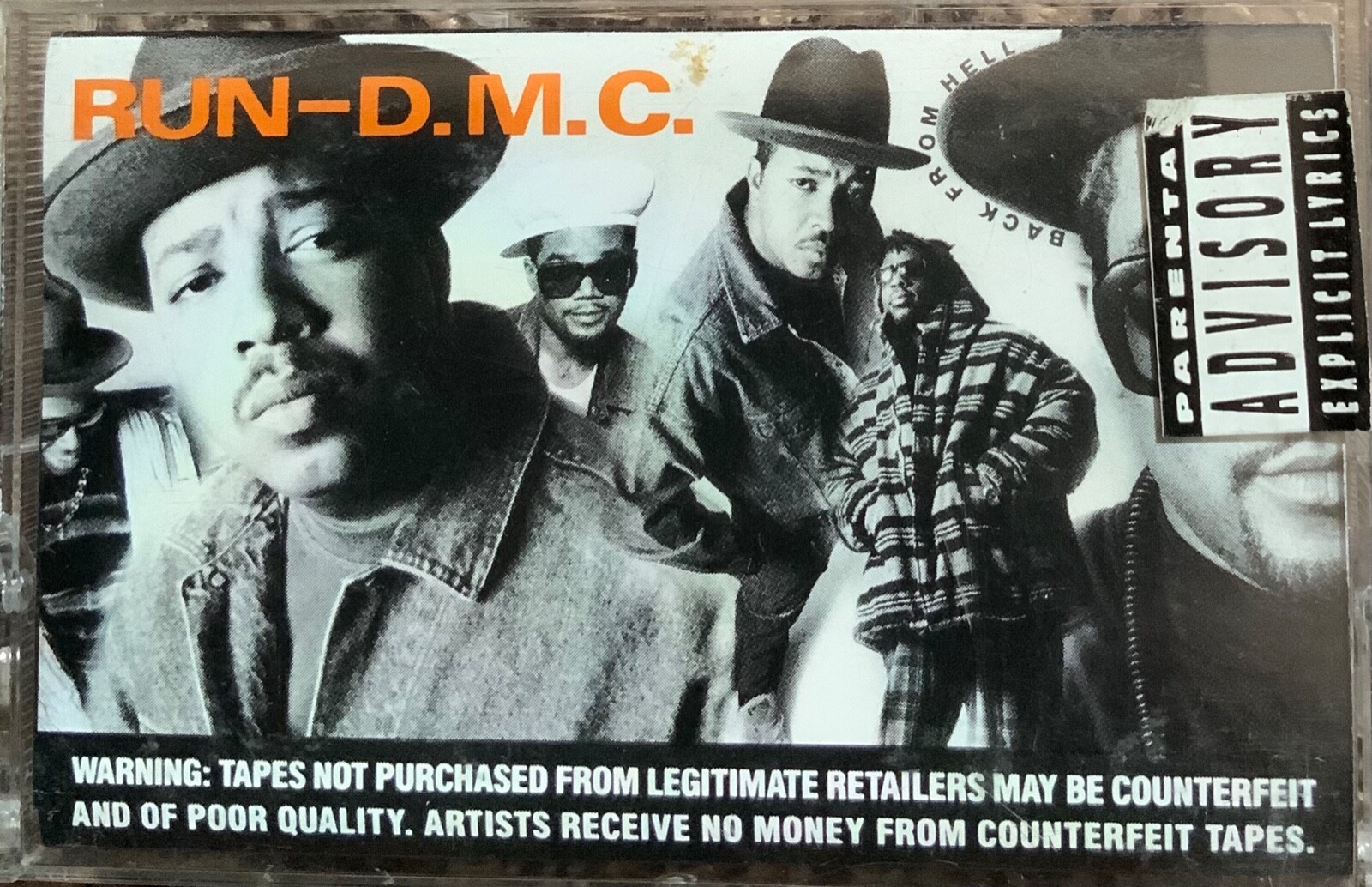 RUN DMC Back From Hell Cassette Excellent VG+ Hip Hop Rap