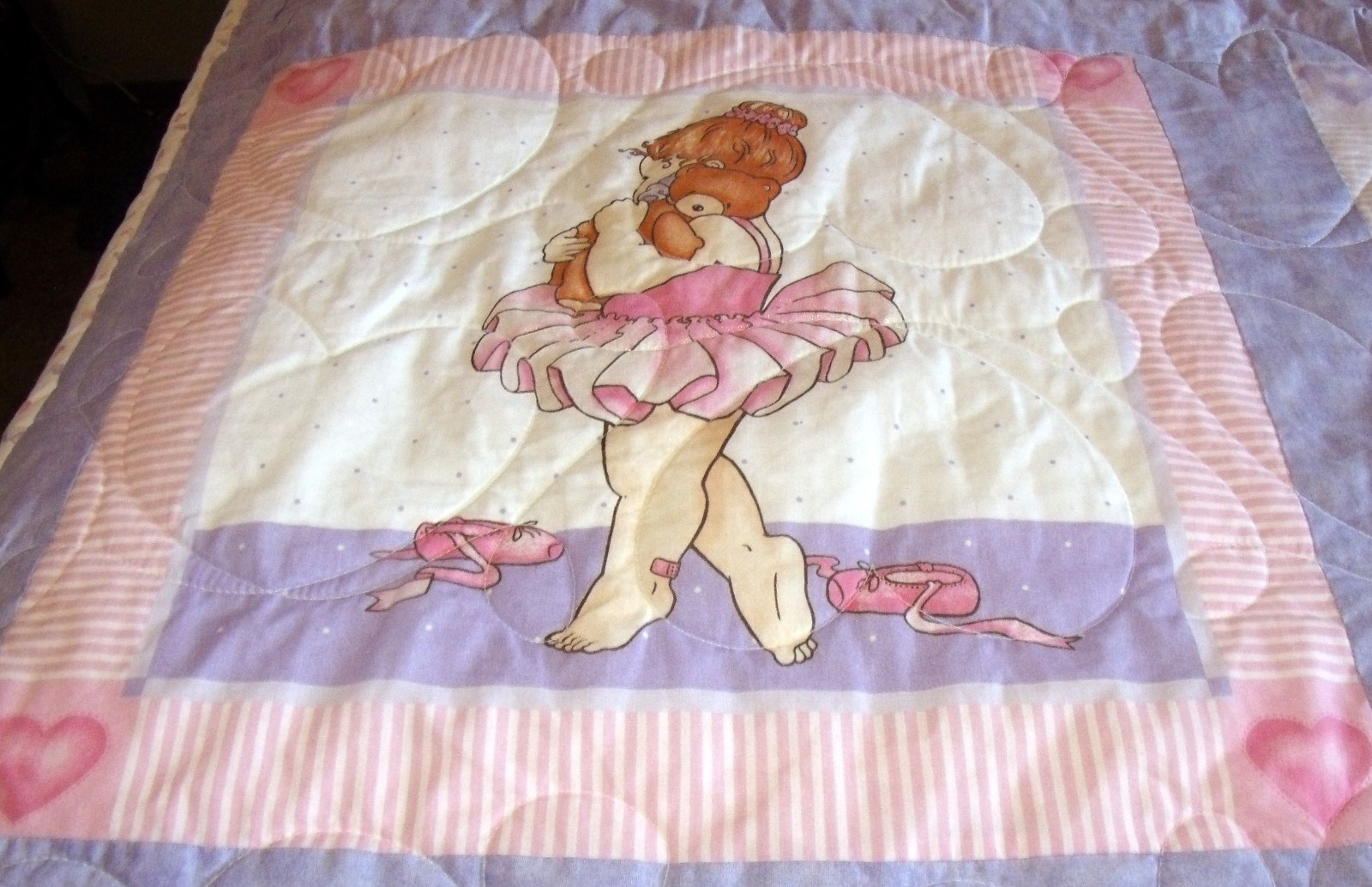 toddler/twin lightweight comforter ballerina's homemade 80