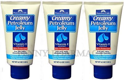 CREAMY Petroleum Jelly w/ Vit E, 4.5oz Personal Care ( 3 pack ) PHARMACY FRESH