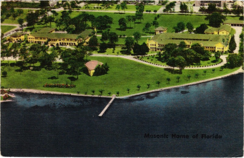 Pc Freemasonry, Masonic Home, St. Petersburg, Fl, Vintage Postcard (B56582)