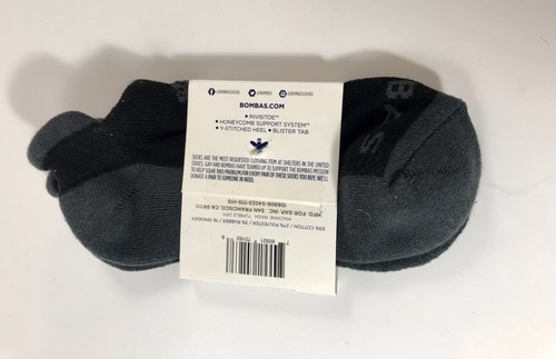 NEW BOMBAS KIDS Gap Kids Youth Ankle Socks Size Small Black/grey