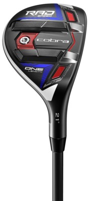 Left Hand Cobra RADSpeed One Length Red Blue Black 21* 4H Hybrid Regular New