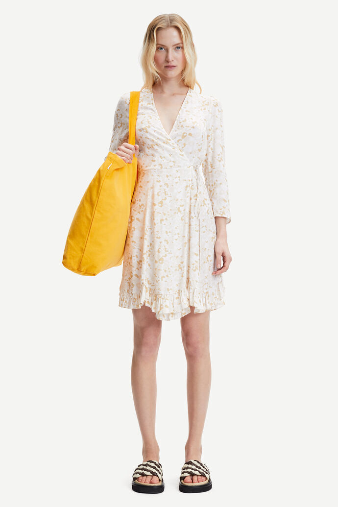ワンピース SAMSOE SAMSOE Women Dresses F22200109 0 DESERT FLOWER Beige samsoe samsoe Janine Dress Wrap Printed Ruffle Desert Flower