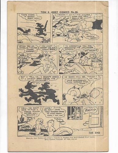 Tom & Jerry Comics #58 1950's Australian Skiing Cover