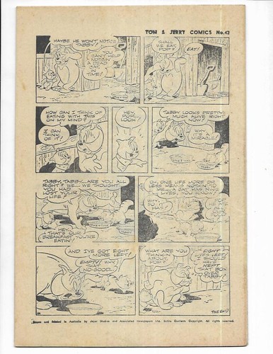 Tom & Jerry Comics #42 1950's Australian Knickknacks Cover!