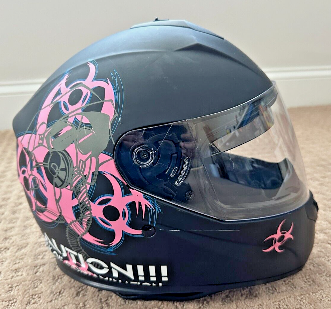 Helmet Small Black Pink Contamination Biohazard