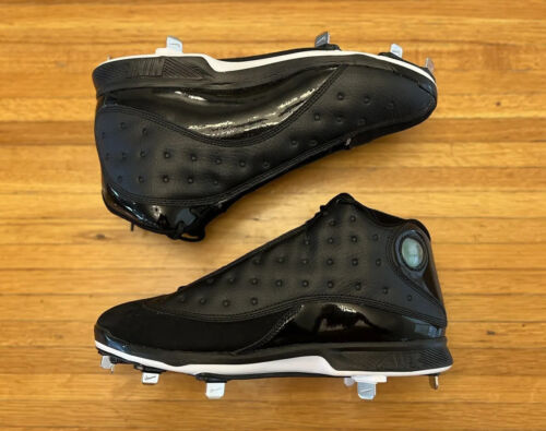 Nike Air Jordans 13 XIII Retro Black Metal Baseball Cleats Nike Air Jordans 13 XIII Retro Black Metal Baseball Cleats