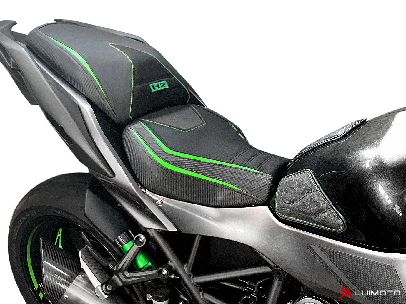 LUIMOTO TEAM RIDER &/OR PASSENGER SEAT COVERS FOR KAWASAKI LUIMOTO TEAM RIDER &/OR PASSENGER SEAT COVERS FOR KAWASAKI