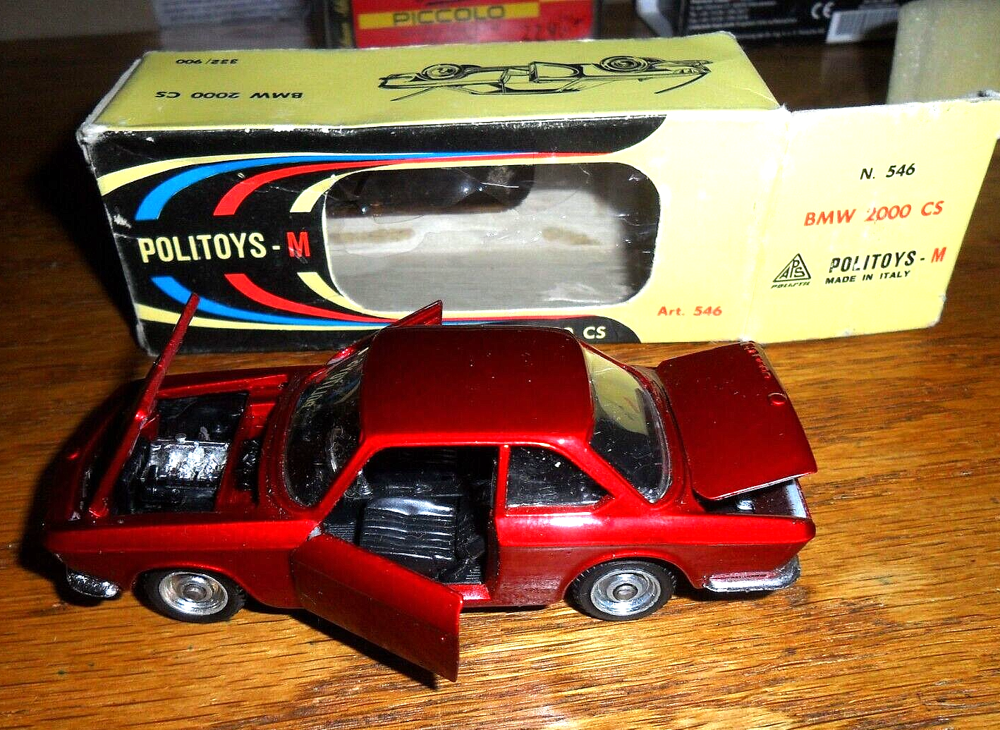 ミニカー POLITOYS-M No.546 BMW 2000CS Politoys ART 546 BMW 2000 CS Metallic Red Italy 1/43 Scale