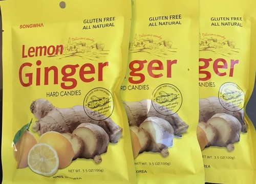 Lemon Ginger Hard Candy 100g X 3 bags Songwha Ginger Lemon
