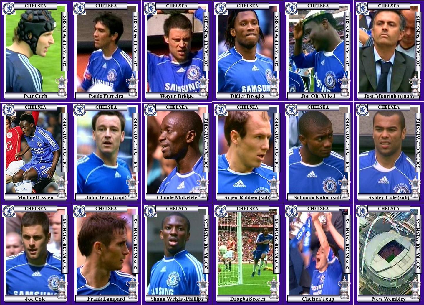 Chelsea FC 2007 FA Cup winners football trading cards | eBay Chelsea FC 2007 FA Cup winners football trading cards | eBay