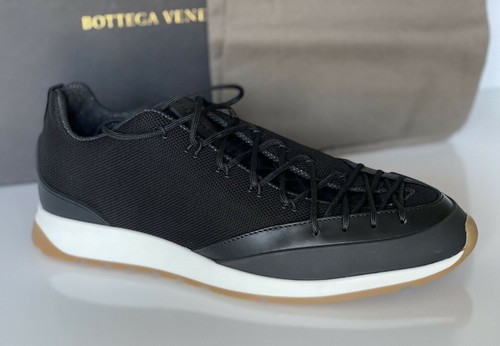 Pre-owned Bottega Veneta $790  Men's Scar Tex Black Sneakers 7 Us (40 Euro) 609891