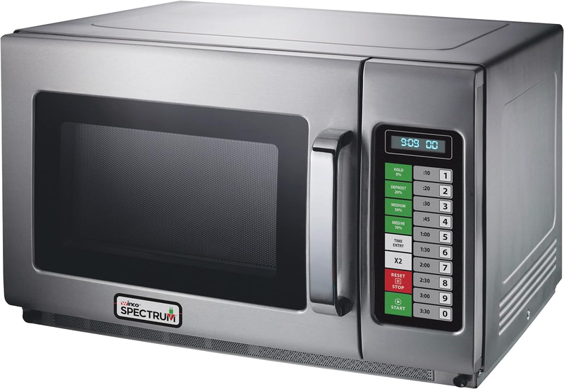 EMW-1800AT Commercial-Grade Microwave Oven, 1.2 Cubic Feet, Silver