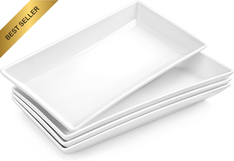 Serving Platters Set of 4, Ceramic Serving Platters and Trays for Serving Food,