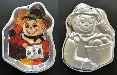 SCARECROW CAKE PAN-VINTAGE 1998-BRAND NEW w/ INSTRUCTIONS, TIPS, & COLORS-WILTON