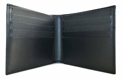 Pre-owned Givenchy Men's Bi-fold Wallet Bk6005k0xg004 In Black Leather