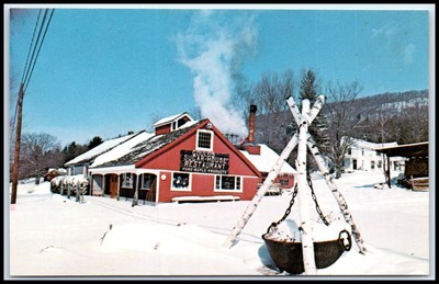 Postcard Gould's Sugar House Mohawk Trail Route 2 Shelburne Falls, Ma  ME A72