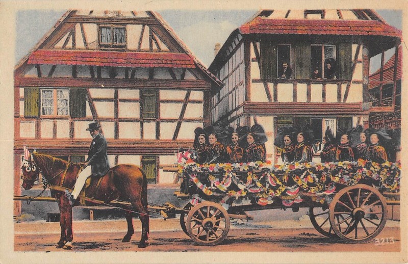 Cpa 67 Elsassisches Dorffest