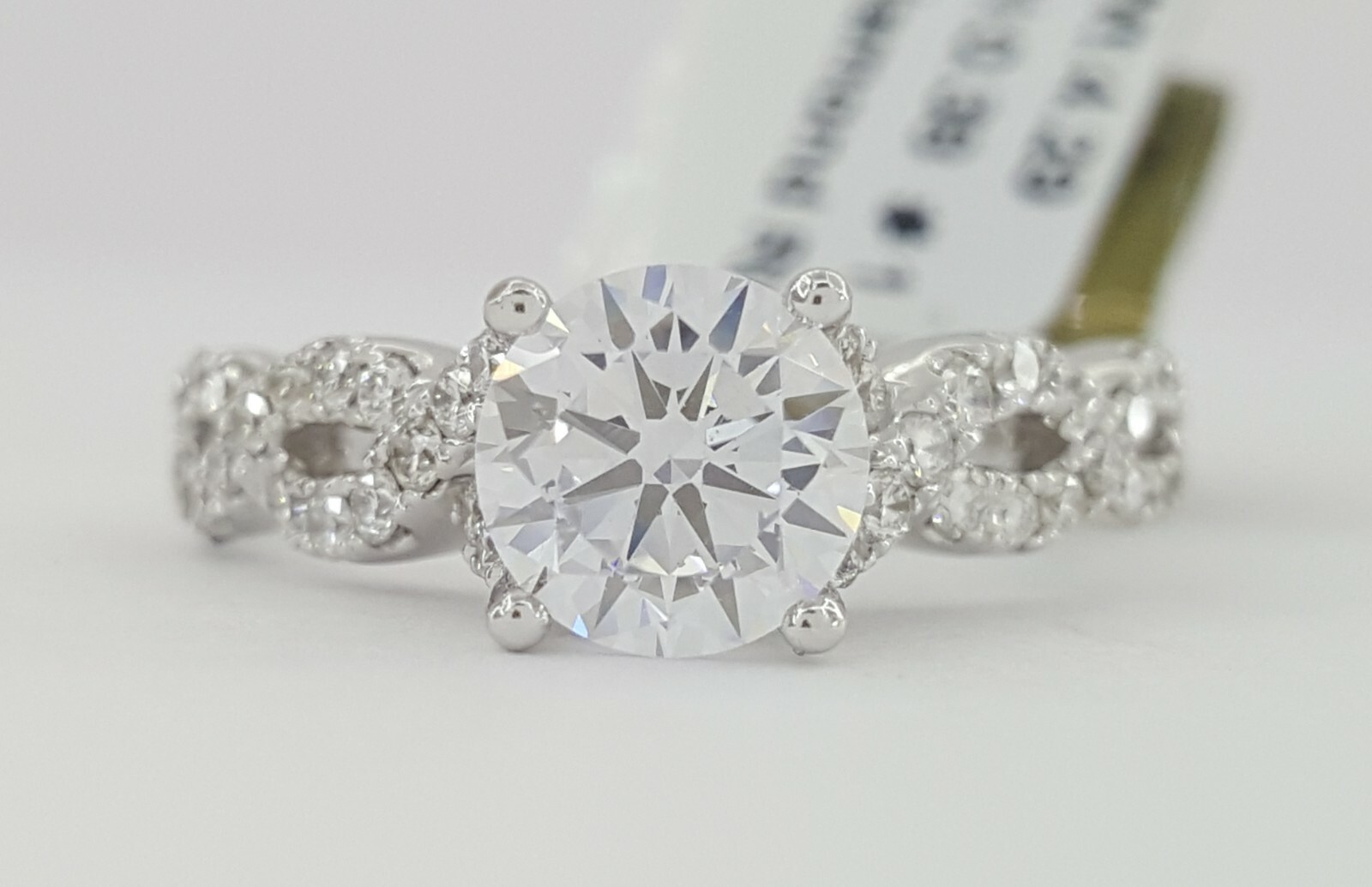 IRIS 0.38 ct 14K Gold Diamond CZ Semi-Mount Crossover