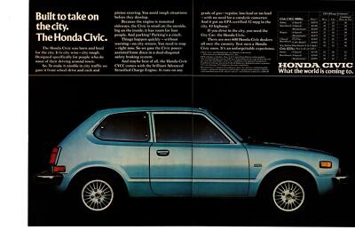 1976 Honda Civic Cvcc 1488cc 4 Speed 2 Door Hatchback 43 Mpg Car 2