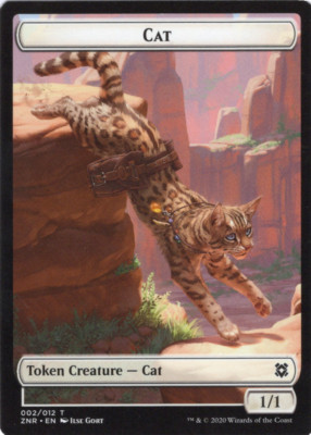 4x 1/1 Cat Token - Zendikar Rising MTG Magic The Gathering Playset