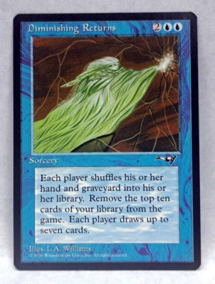 Magic The Gathering MTG 1996 Alliances Rare DIMINISHING RETURNS - Pack Fresh
