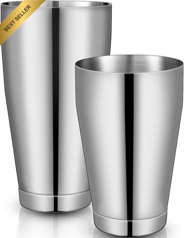 Cocktail Stainless Steel Shaker, Professional Bar Cocktail Mixing Tools, Silver