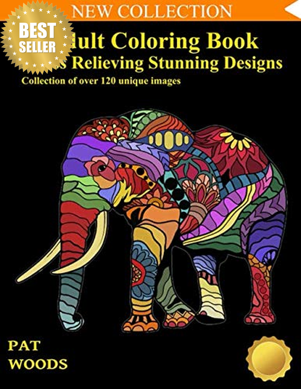 Adult Coloring Book: Stress Relieving Stunning Designs: 120 Unique Images
