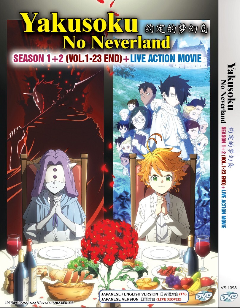 ANIME YAKUSOKU NO NEVERLAND SEA 1-2 VOL.1-23 END +LIVE