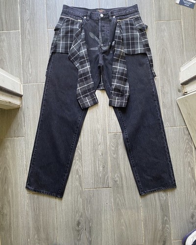 SUPREME X UNDERCOVER LAYERED JEAN WASHED BLACK SIZE 32 IN SUPREME X UNDERCOVER LAYERED JEAN WASHED BLACK SIZE 32 IN