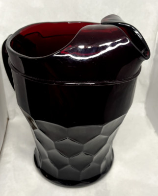 Vintage Anchor Hocking Deep Ruby Red  7'' Pitcher