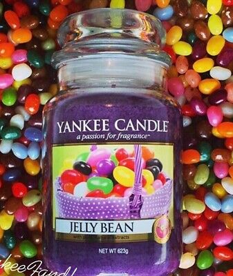 Yankee Candle JELLY BEAN beans 22 oz jar Fruity Candy  Original Label Purple