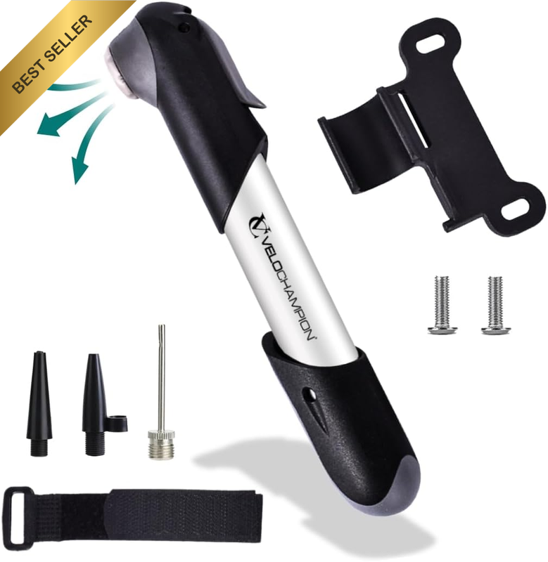 Mini Bike Pump Frame Mount Portable Compact Alloy Presta Schrader Dunlop Valves