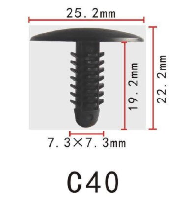 20pcs Fit Chrysler 1985-On 6501067 Fascia Retainer - Autobahn88