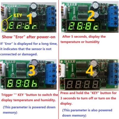 DC 5V 12V 24V Digital display Modbus RTU RS485 Temperature humidity sensor