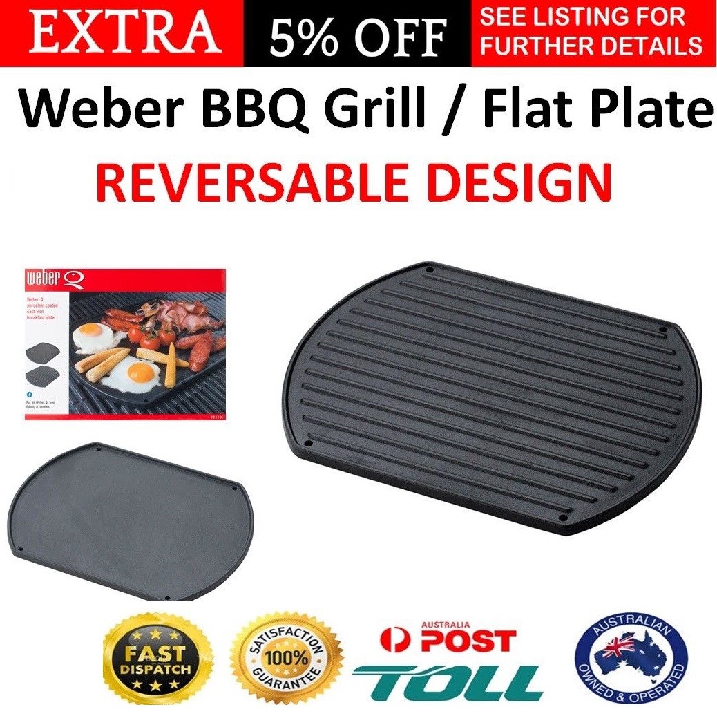 Weber Q Hotplate BBQ Hot Plate Barbecue Grill New Portable Cooktop CAST