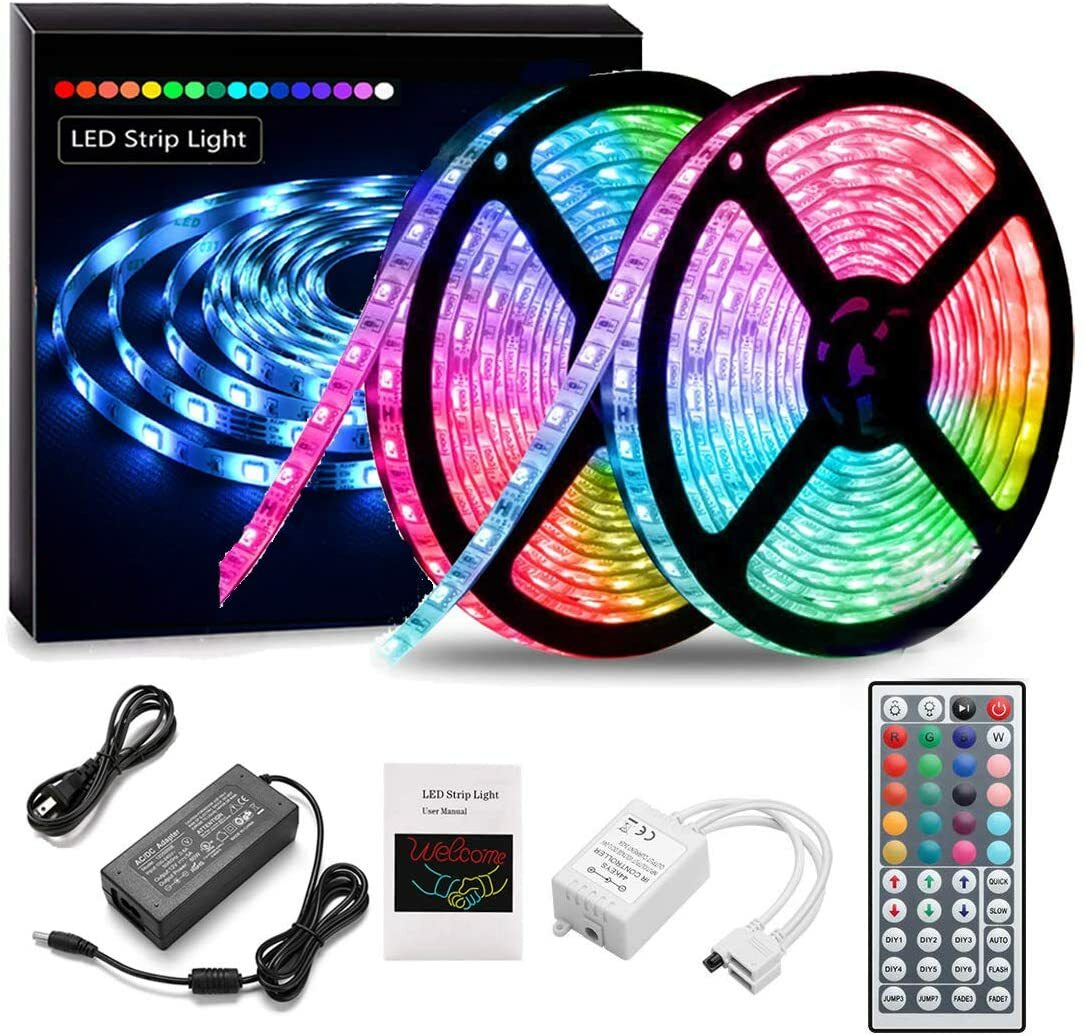 Kit de lumière de bande LED étanche 300 LEDs 5050 RGB 10m 32.8ft bandes