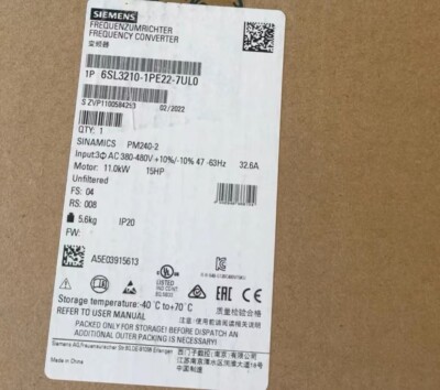 New Siemens 6SL3 210-1PE22-7UL0 PLC Module 6SL3210-1PE22-7UL0 Fast Shipping