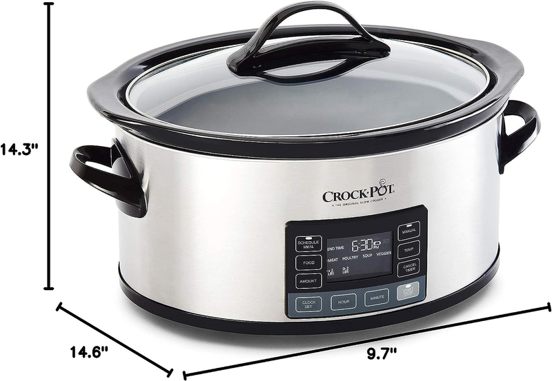 Crock-Pot Mytime Technology 6 Quart Programmable Slow Cooker with Digital Timer