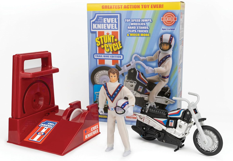 Evel Knievel Stunt Cycle - A Remarkable Wind-up and Go Actio
