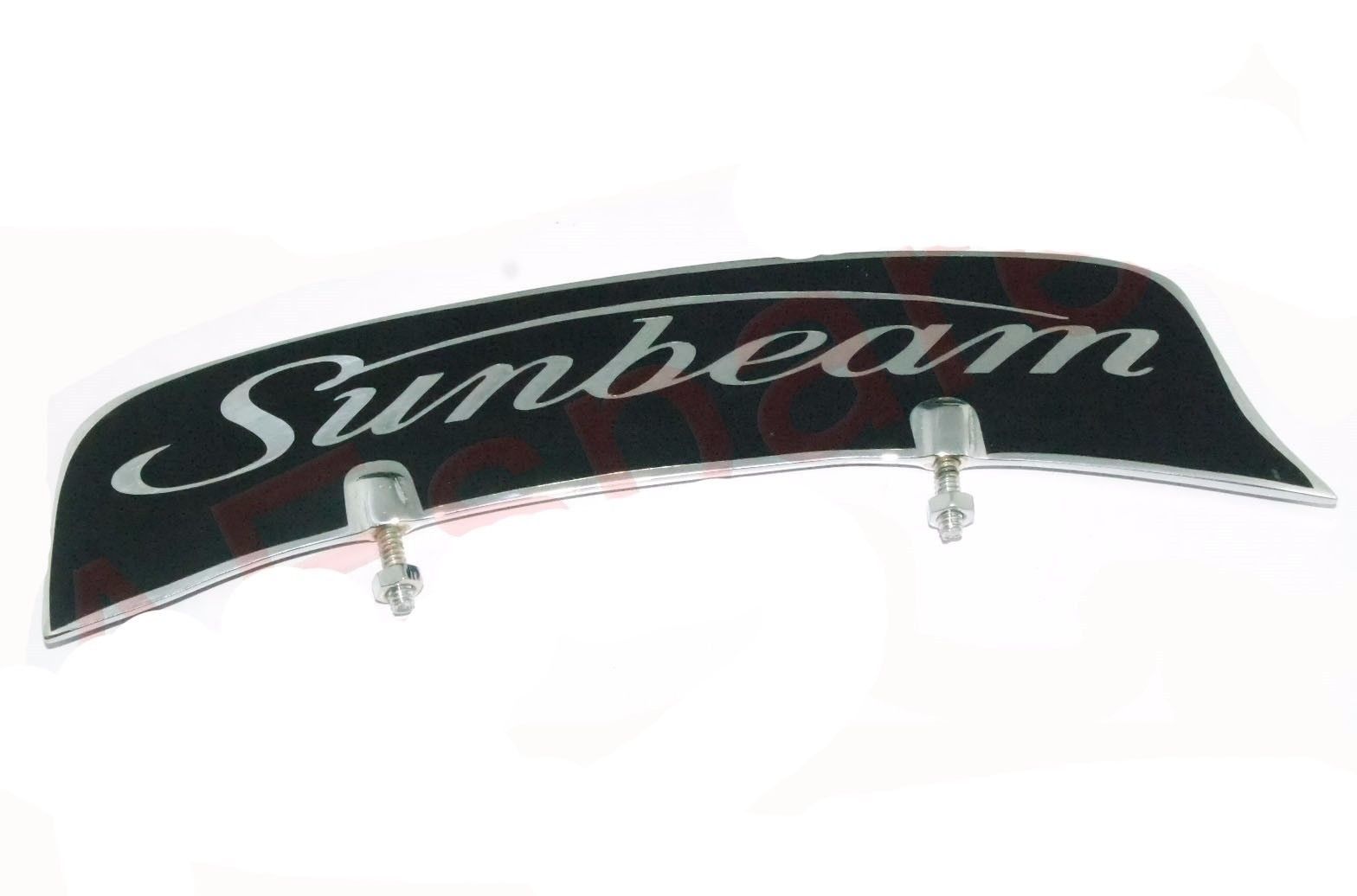 Vintage Front Mudguard Brass Chrome Number Plate Sunbeam 