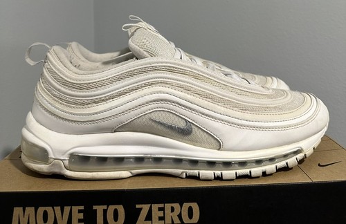 Nike Air Max 97 Triple White Wolf Gray Mens size 12 Very