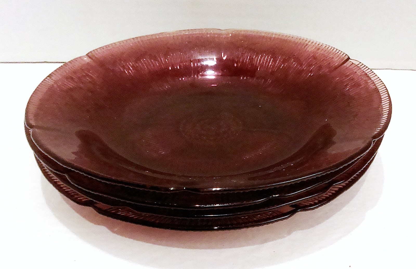 Fortecrisa Mexico Dinner Plate, Vintage Glass Plates, Plate Set, Set of 4 Plates