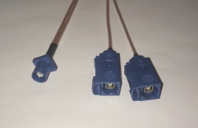 Fakra C Male Plug to 2x Fakra Female Y Type Splitter RG178 Coax USA 24inch