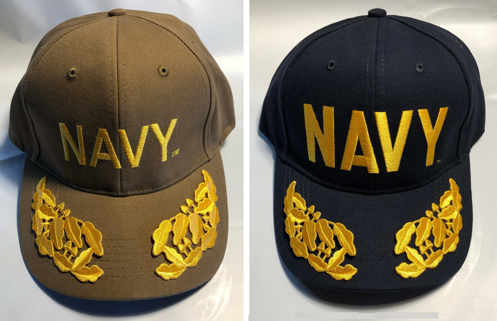 ★RONRON★ R BALL CAP CREAM NAVY Personalized USS Gerald R Ford CVN-78 Embroidered Baseball
