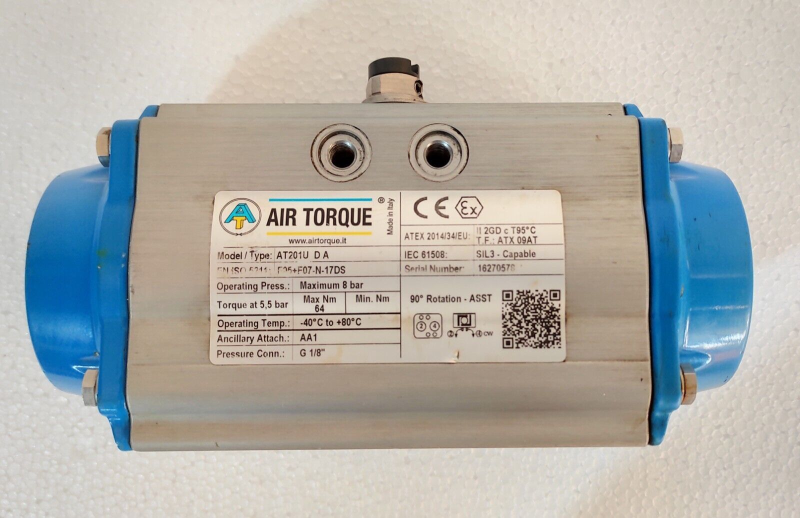 Air Torque AT201U D A F05+F07-N-17D EGO Pneumatic Actuator Air Torque AT201U D A F05+F07-N-17D EGO Pneumatic Actuator