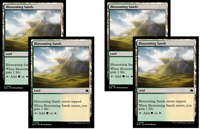 4x - Blossoming Sands - x4 - Bloomburrow - C NM MTG